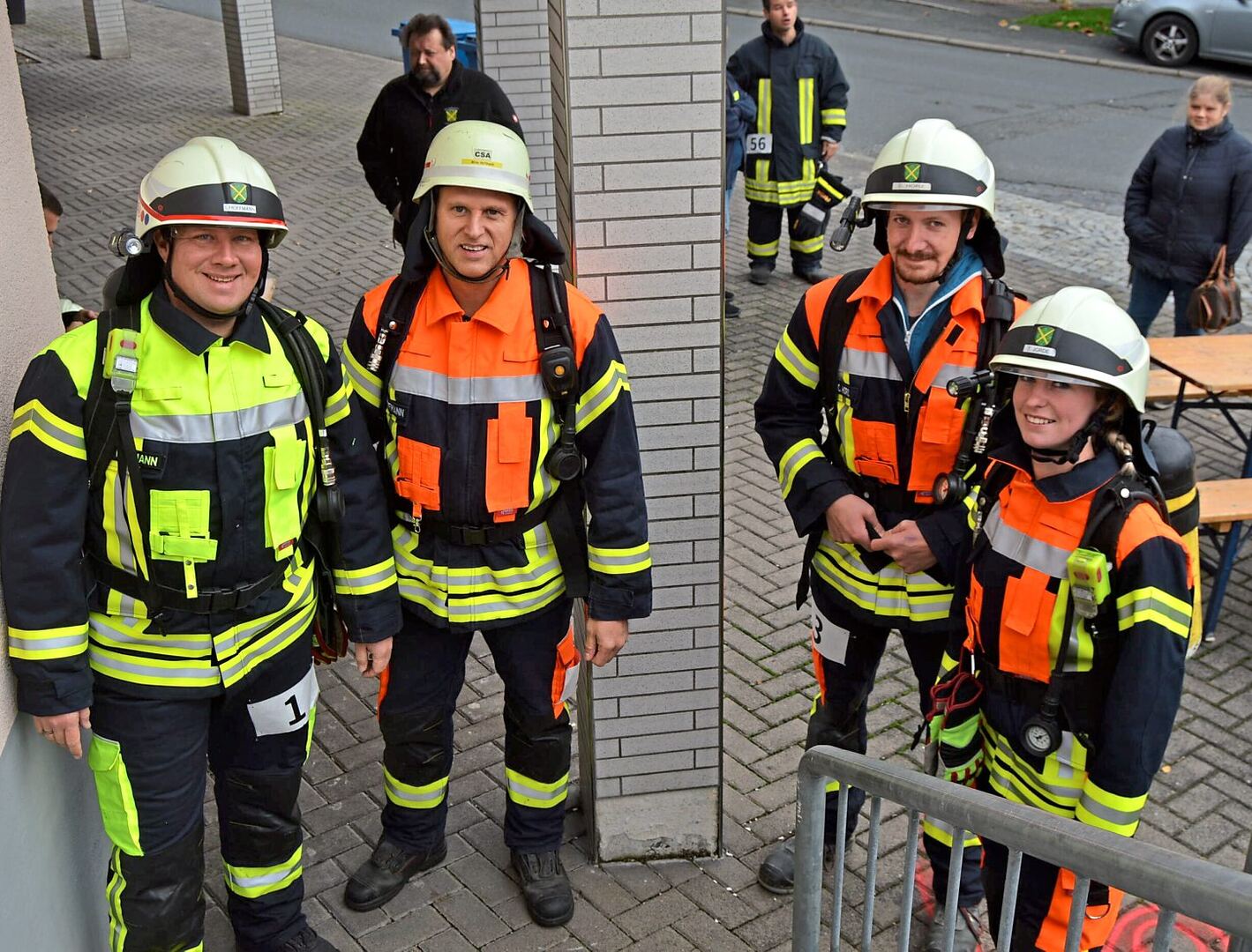 Das Team der Freiwilligen Feuerwehr Merenberg kurz vor dem Start. Fotos: Andreas E. Müller