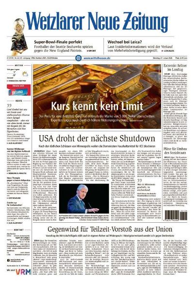 Wetzlarer Neue Zeitung 2026-01-27