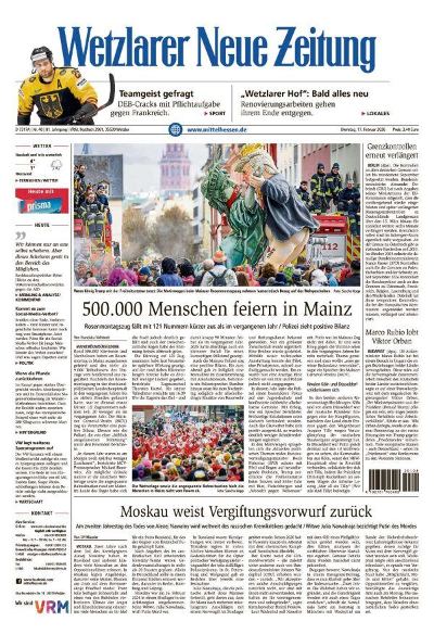 Wetzlarer Neue Zeitung 2026-02-17