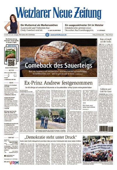 Wetzlarer Neue Zeitung 2026-02-20