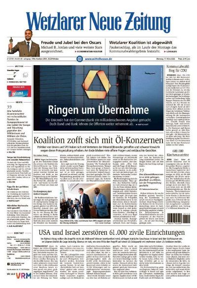 Wetzlarer Neue Zeitung 2026-03-17