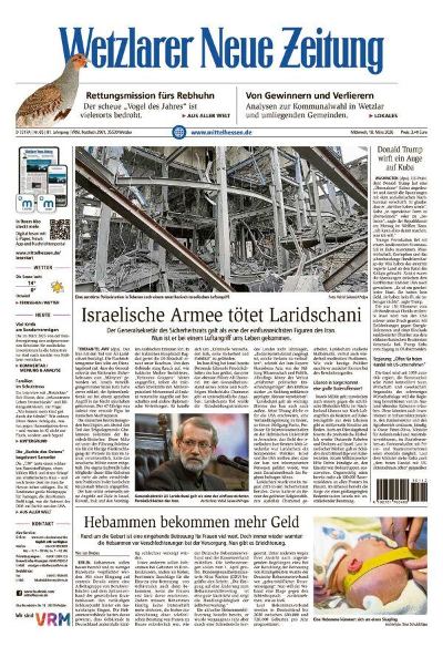 Wetzlarer Neue Zeitung 2026-03-18