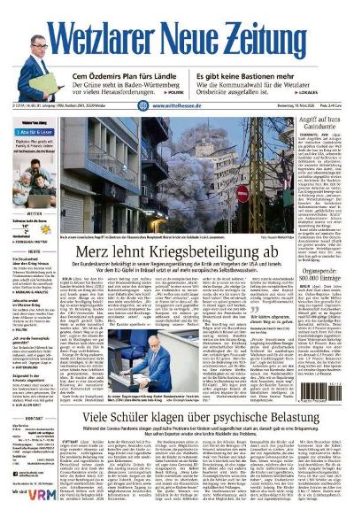 Wetzlarer Neue Zeitung 2026-03-19