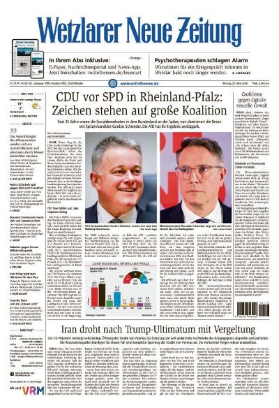 Wetzlarer Neue Zeitung 2026-03-23