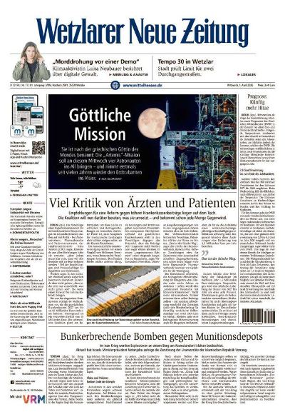 Wetzlarer Neue Zeitung 2026-04-01