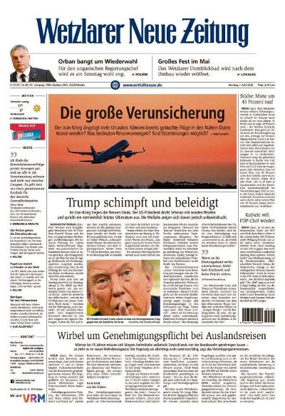Wetzlarer Neue Zeitung 2026-04-07