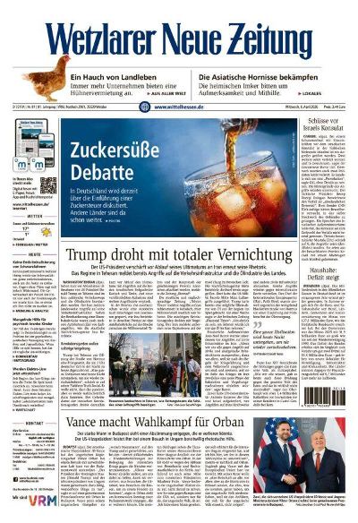 Wetzlarer Neue Zeitung 2026-04-08