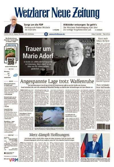 Wetzlarer Neue Zeitung 2026-04-10