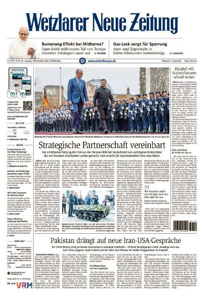 Wetzlarer Neue Zeitung 2026-04-15