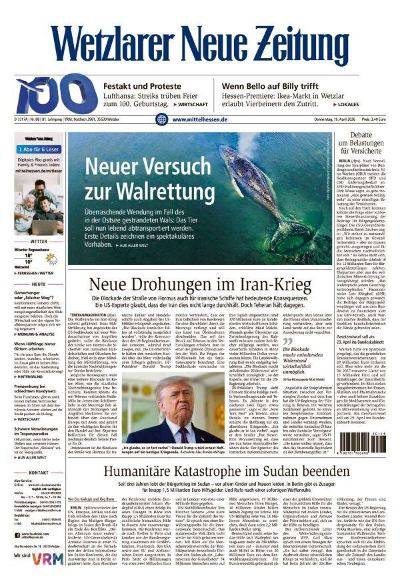 Wetzlarer Neue Zeitung 2026-04-16