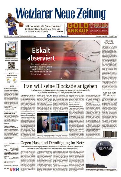 Wetzlarer Neue Zeitung 2026-04-18