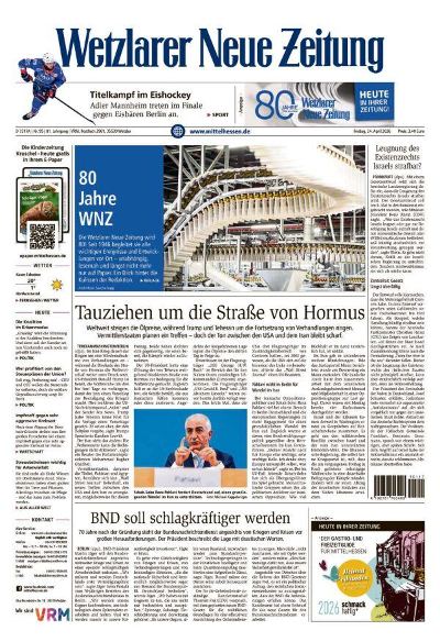 Wetzlarer Neue Zeitung 2026-04-24