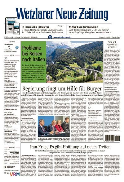 Wetzlarer Neue Zeitung 2026-05-11