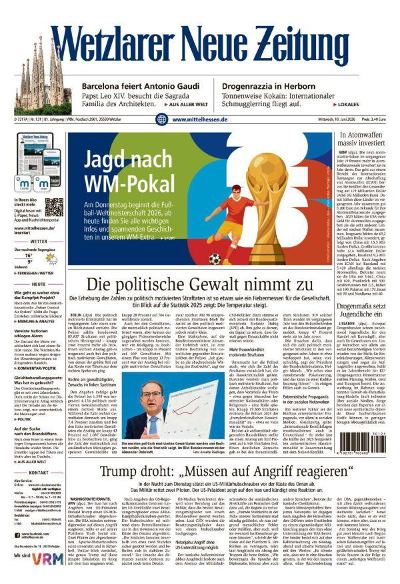 Wetzlarer Neue Zeitung 2026-06-10