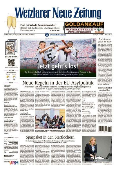 Wetzlarer Neue Zeitung 2026-06-13
