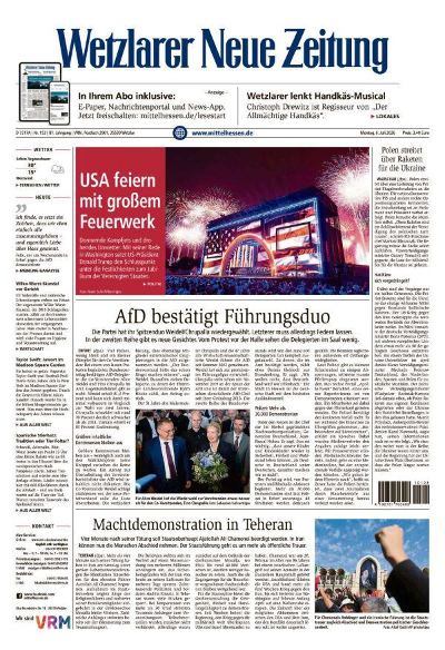 Wetzlarer Neue Zeitung 2026-07-06