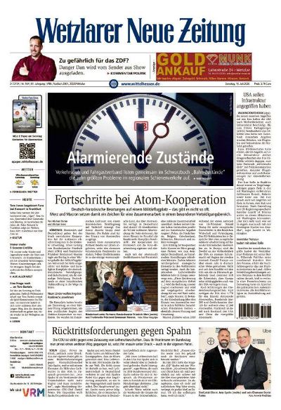 Wetzlarer Neue Zeitung 2026-07-18