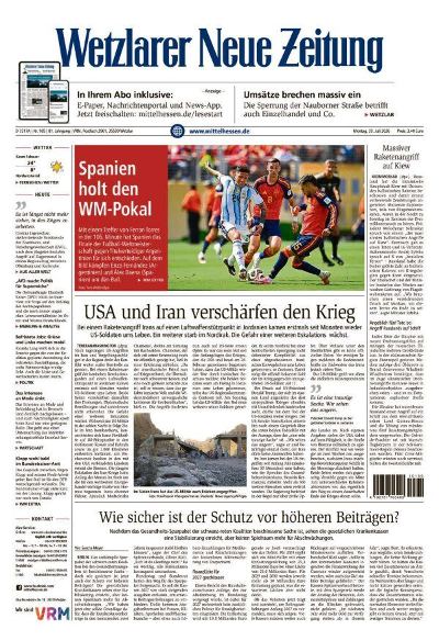 Wetzlarer Neue Zeitung 2026-07-20
