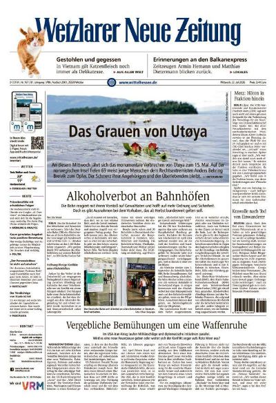 Wetzlarer Neue Zeitung 2026-07-22