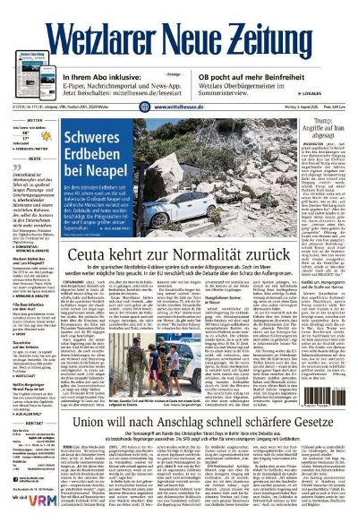 Wetzlarer Neue Zeitung 2026-08-03