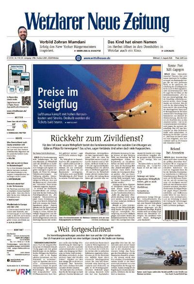 Wetzlarer Neue Zeitung 2026-08-05