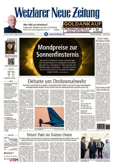 Wetzlarer Neue Zeitung 2026-08-08