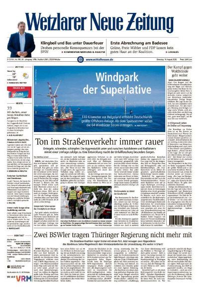 Wetzlarer Neue Zeitung 2026-08-18