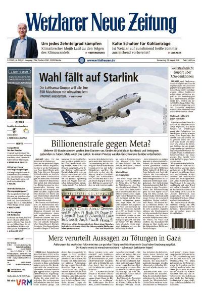 Wetzlarer Neue Zeitung 2026-08-20
