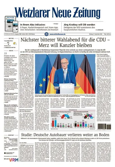 Wetzlarer Neue Zeitung 2026-09-21