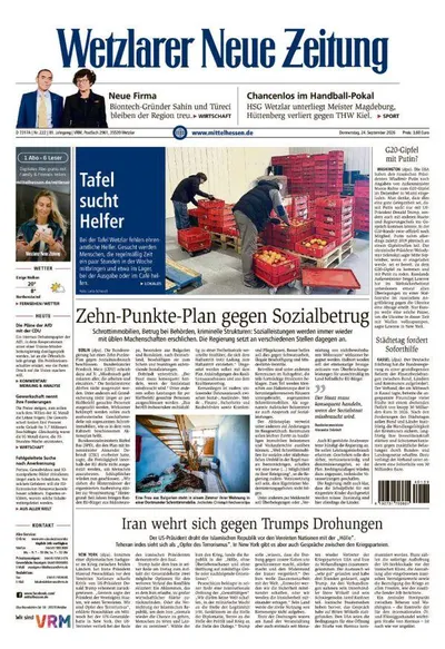 Wetzlarer Neue Zeitung 2026-09-24