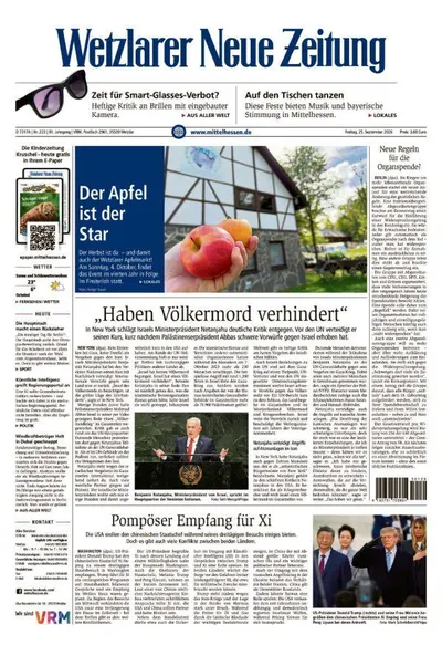 Wetzlarer Neue Zeitung 2026-09-25