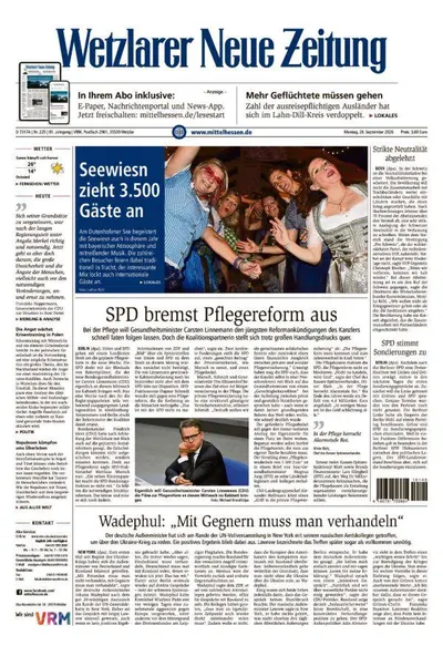 Wetzlarer Neue Zeitung 2026-09-28