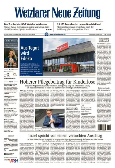 Wetzlarer Neue Zeitung 2026-10-01