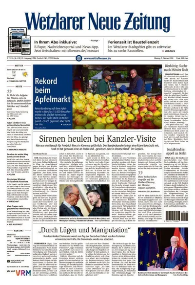 Wetzlarer Neue Zeitung 2026-10-05