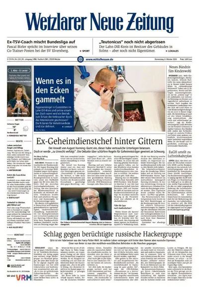 Wetzlarer Neue Zeitung 2026-10-08