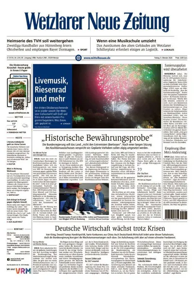 Wetzlarer Neue Zeitung 2026-10-09