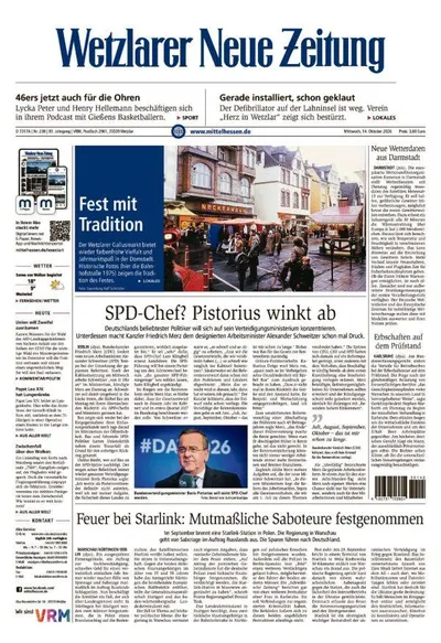 Wetzlarer Neue Zeitung 2026-10-14